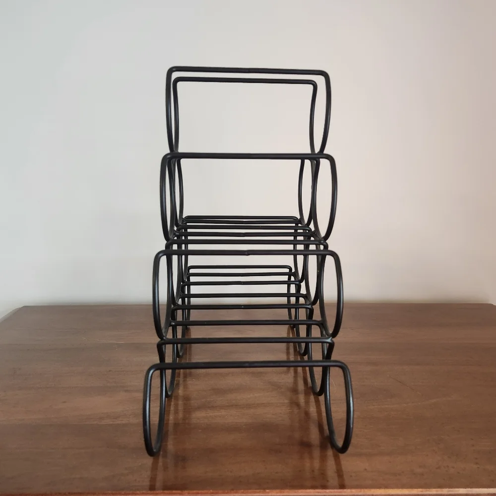 Black Metal Wine Rack - Picture 2 of 2